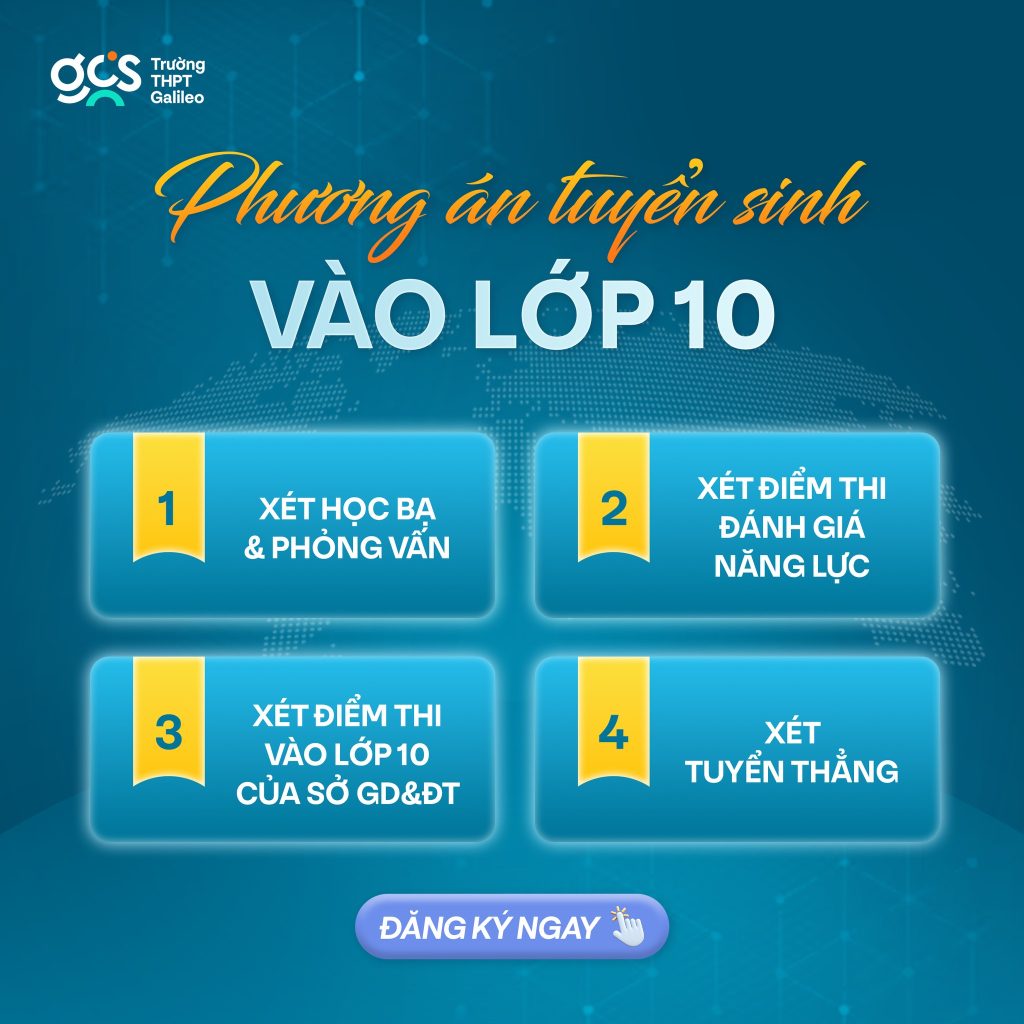04 phương án tuyển sinh tại THPT Galileo: Đa dạng phương thức – Trao quyền chủ động cho gia đình