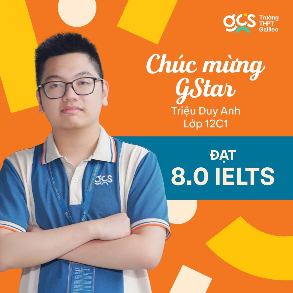 Chúc mừng học sinh Triệu Duy Anh đạt chứng chỉ ielts 8.0