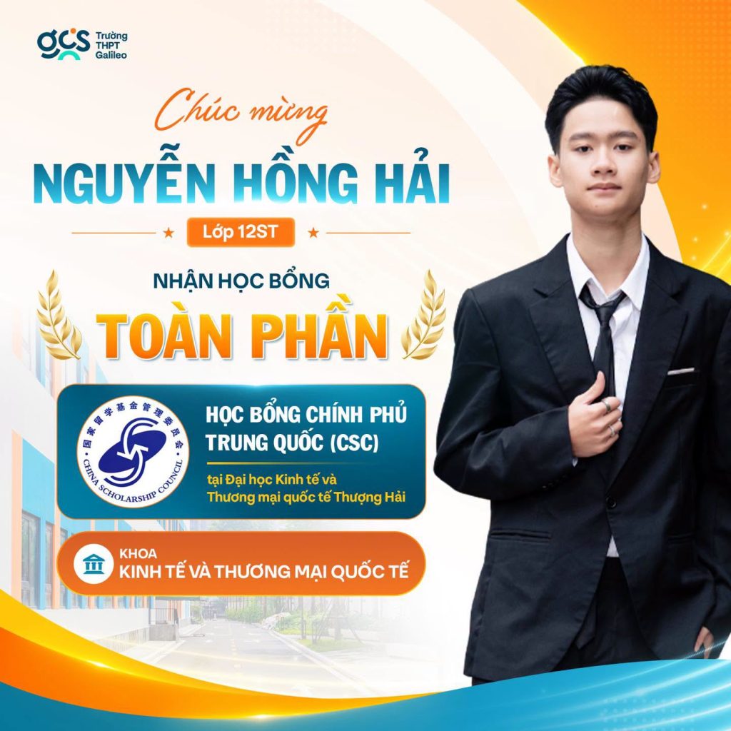 Tin vui nối tiếp tin vui: GStar Nguyễn Hồng Hải tiếp tục chinh phục học bổng toàn phần tại Trung Quốc
