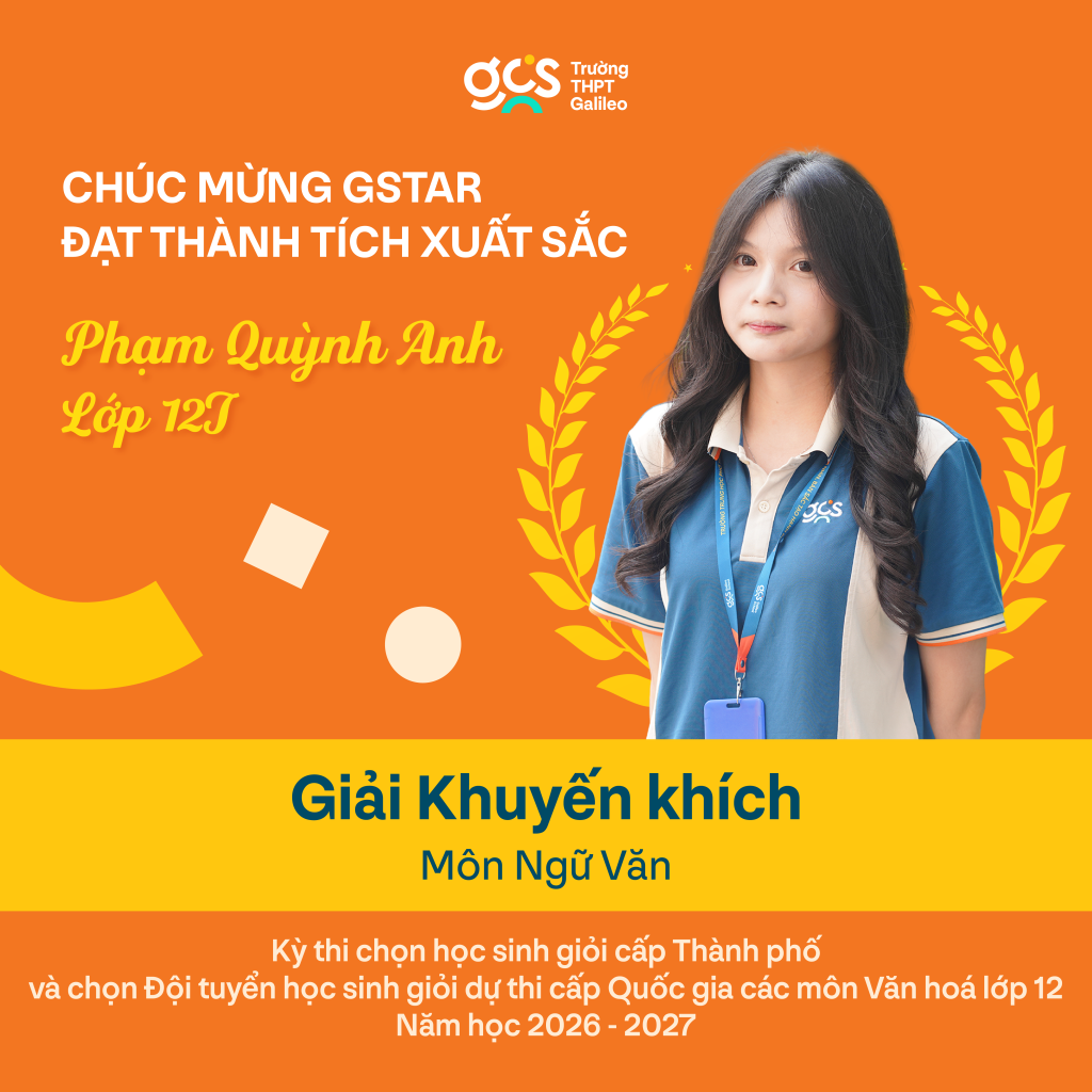 Tự hào GCS – Chúc mừng học sinh Phạm Quỳnh Anh đạt giải Khuyến khích môn Ngữ văn cấp Thành phố
